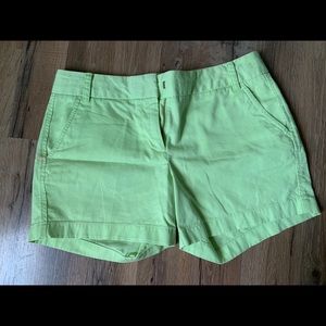Jcrew lime green chino shorts
